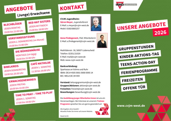 Alle Angebote 2026 auf einen Blick